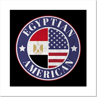 Proud Egyptian-American Badge - Egypt Flag Posters and Art